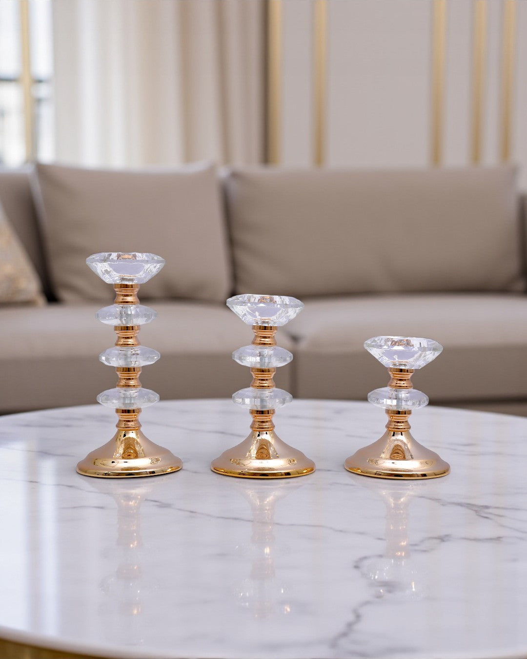 Candle Stand Crystal 95