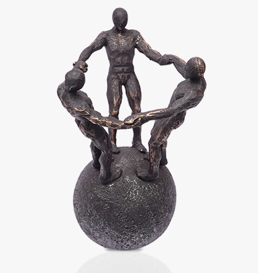 Zart Men Standing Group on Ball Showpiece