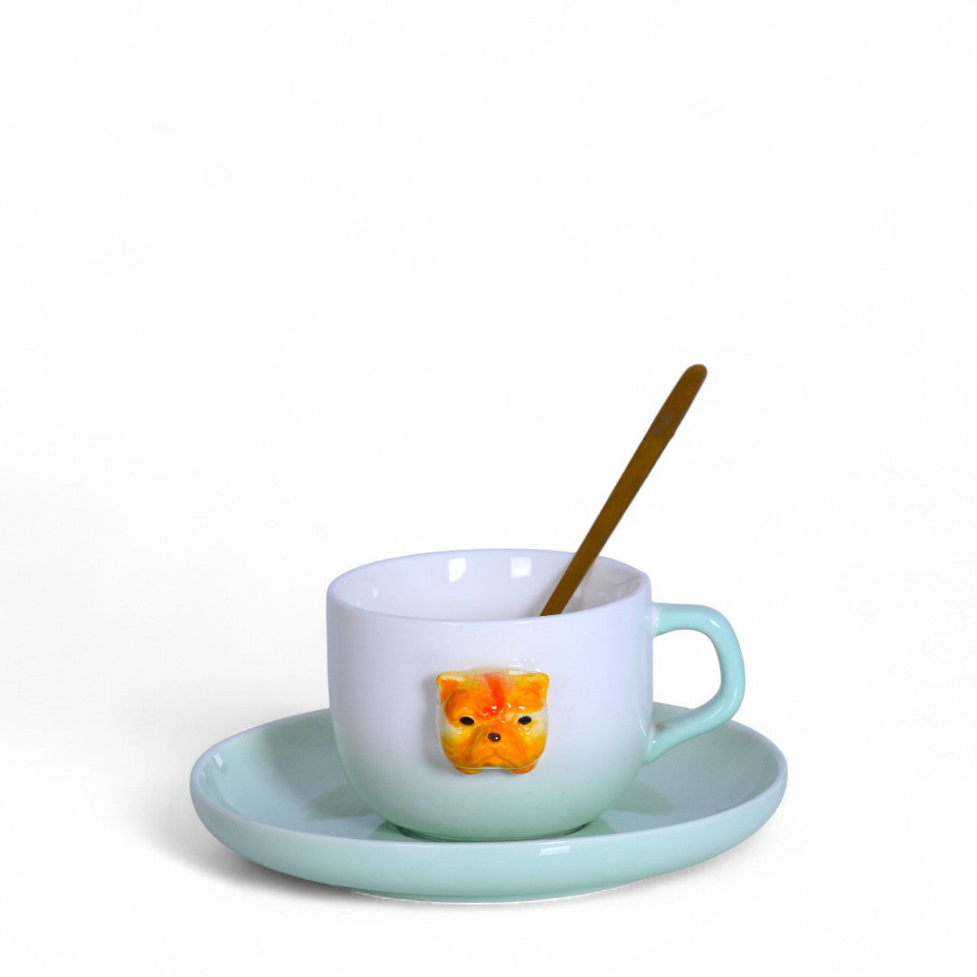 Ceramic Mug With Saucer