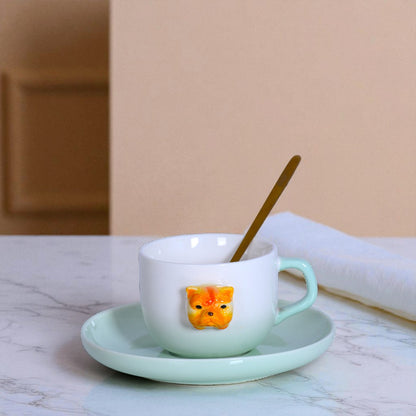 Ceramic Mug With Saucer