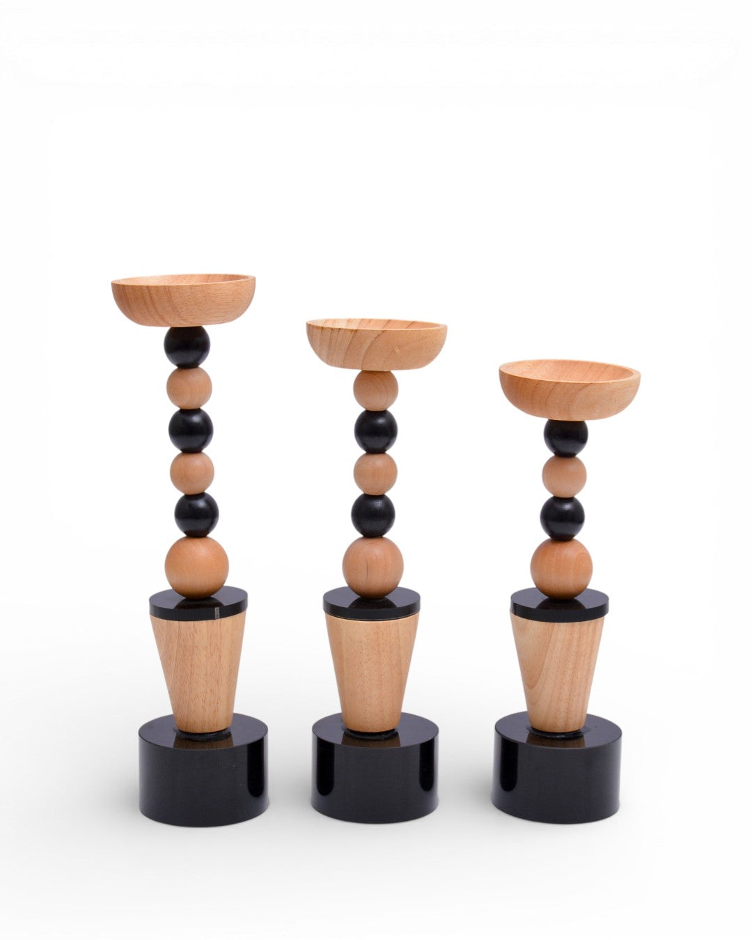 ZT3040-1 Wooden Candle 3-p