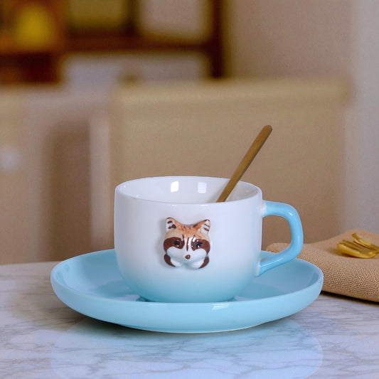Ceramic Mug With Saucer