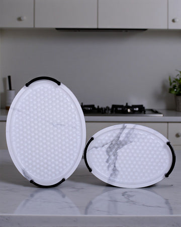 TRAY SET BLACK 2PC