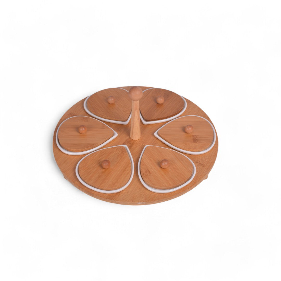 Ceramic Dried Fruit Tray with Wooden Lid