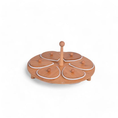 Ceramic Dried Fruit Tray with Wooden Lid