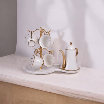 Ceramic White Teapot Set