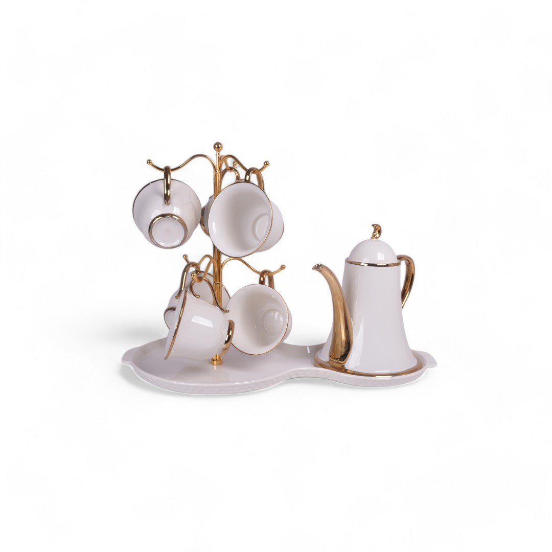 Ceramic White Teapot Set