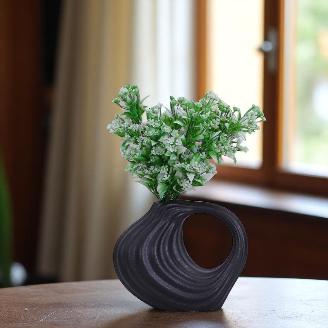 Black Ceramic Vase