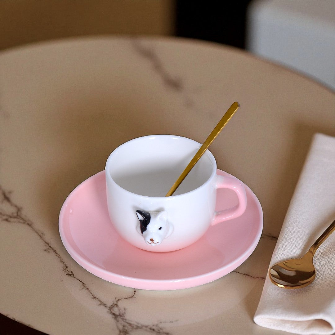 Ceramic Mug With Saucer