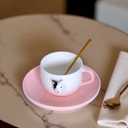 Ceramic Mug With Saucer