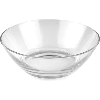 Glass Salad Bowl With Wooden Stand and Spoons 3500