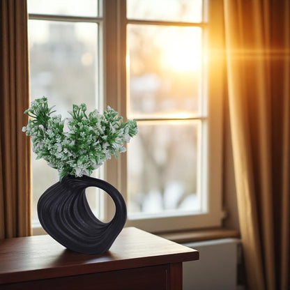 Black Ceramic Vase