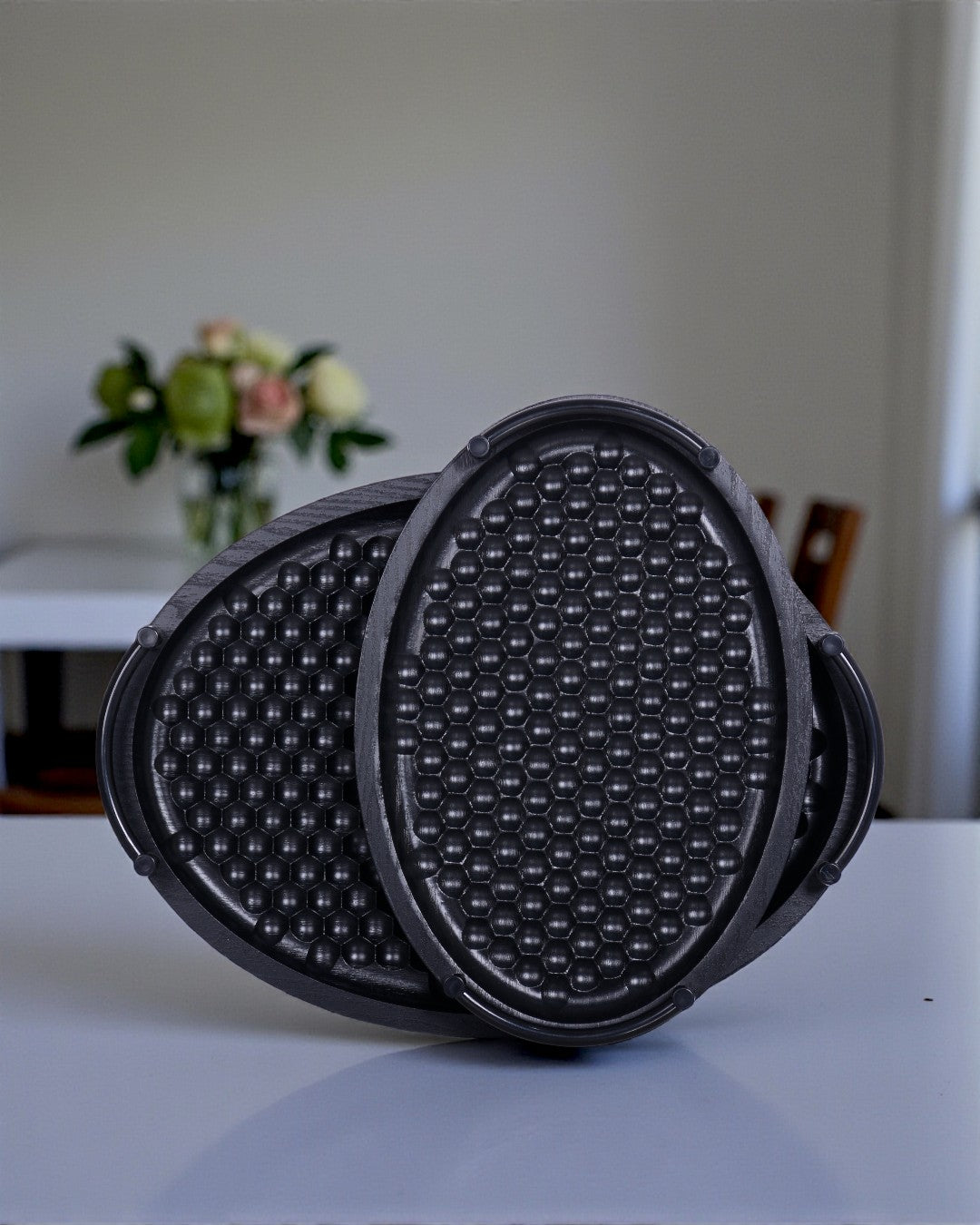 TRAY SET BLACK 2PC