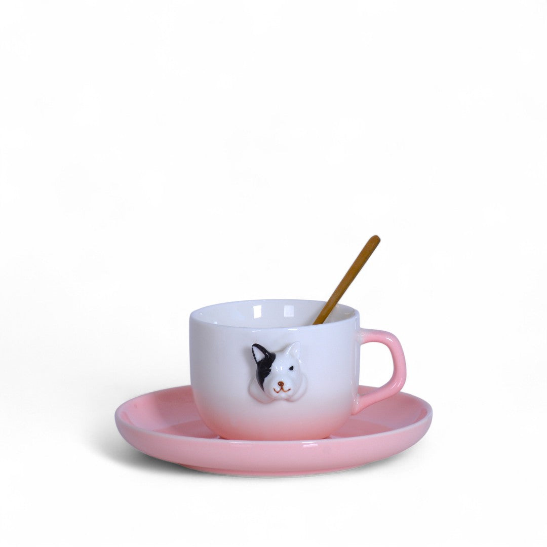 Ceramic Mug With Saucer