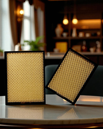 Wooden Leather Tray Set 19