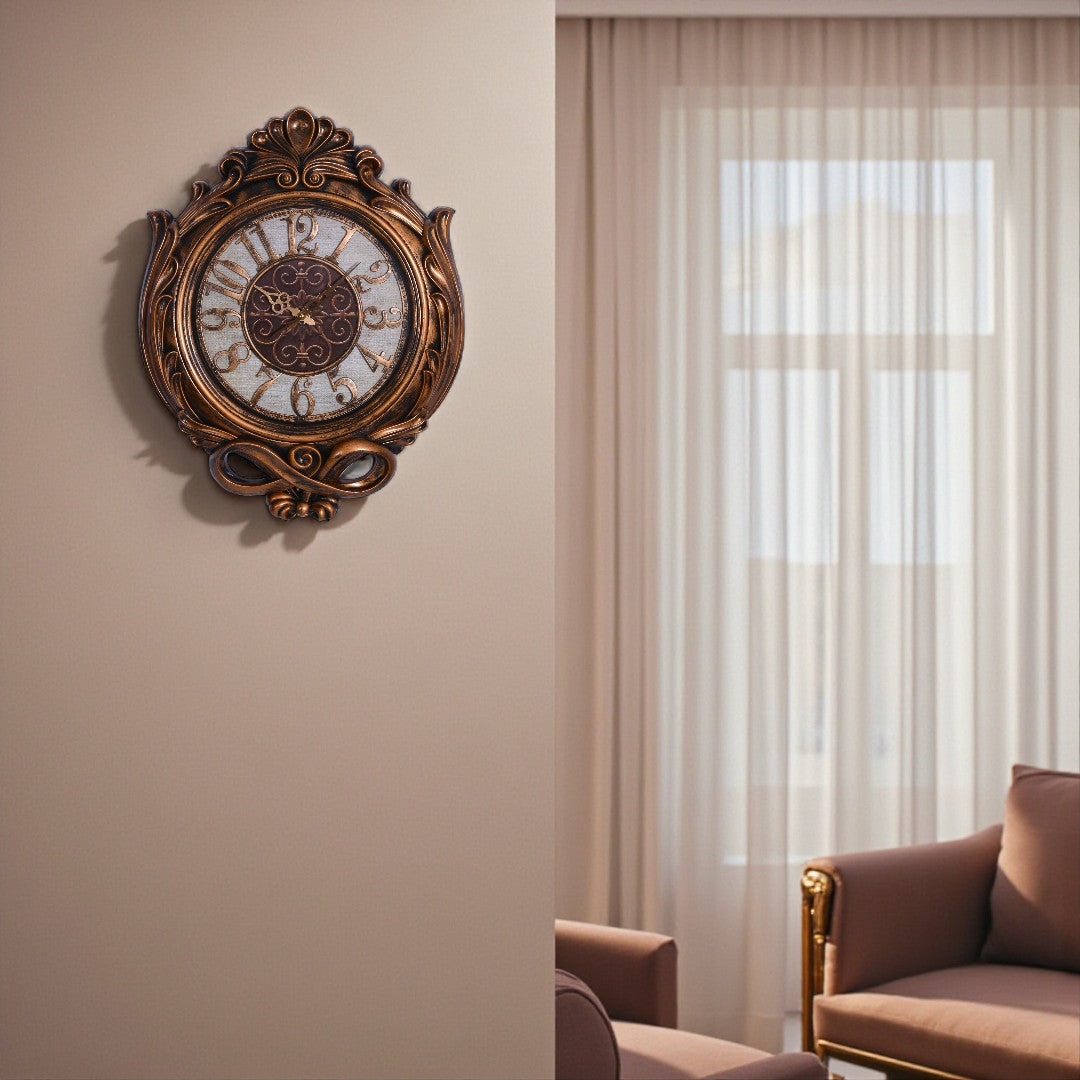 6519 Wall Clock Brown Box