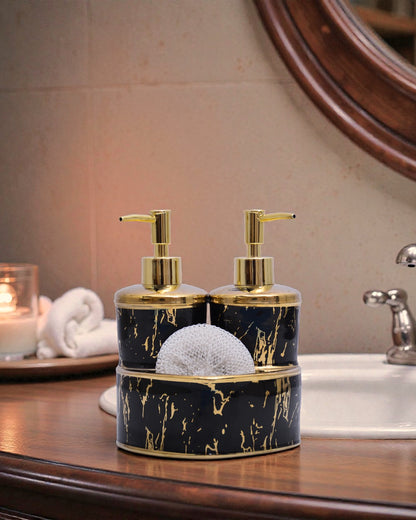 HT8 Heart Soap Dish+Dispnser 3Pc Set 24c