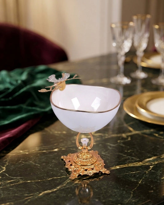 SJ1162L Oval Porcelain Bowl W Stand