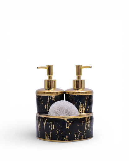 HT8 Heart Soap Dish+Dispnser 3Pc Set 24c