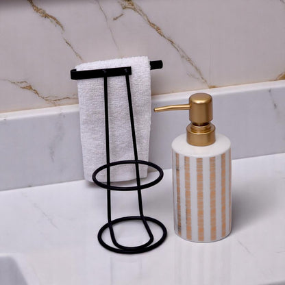 Black And Golden Ceramic Soap Dispenser