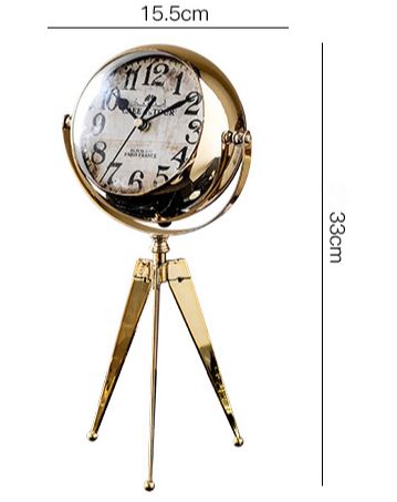 Retro Tripod Clock | Living Room Wrought Iron Clock