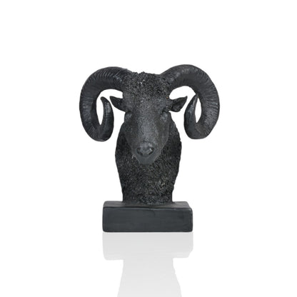 Fiber Glass Black Markhor SCULPTURE