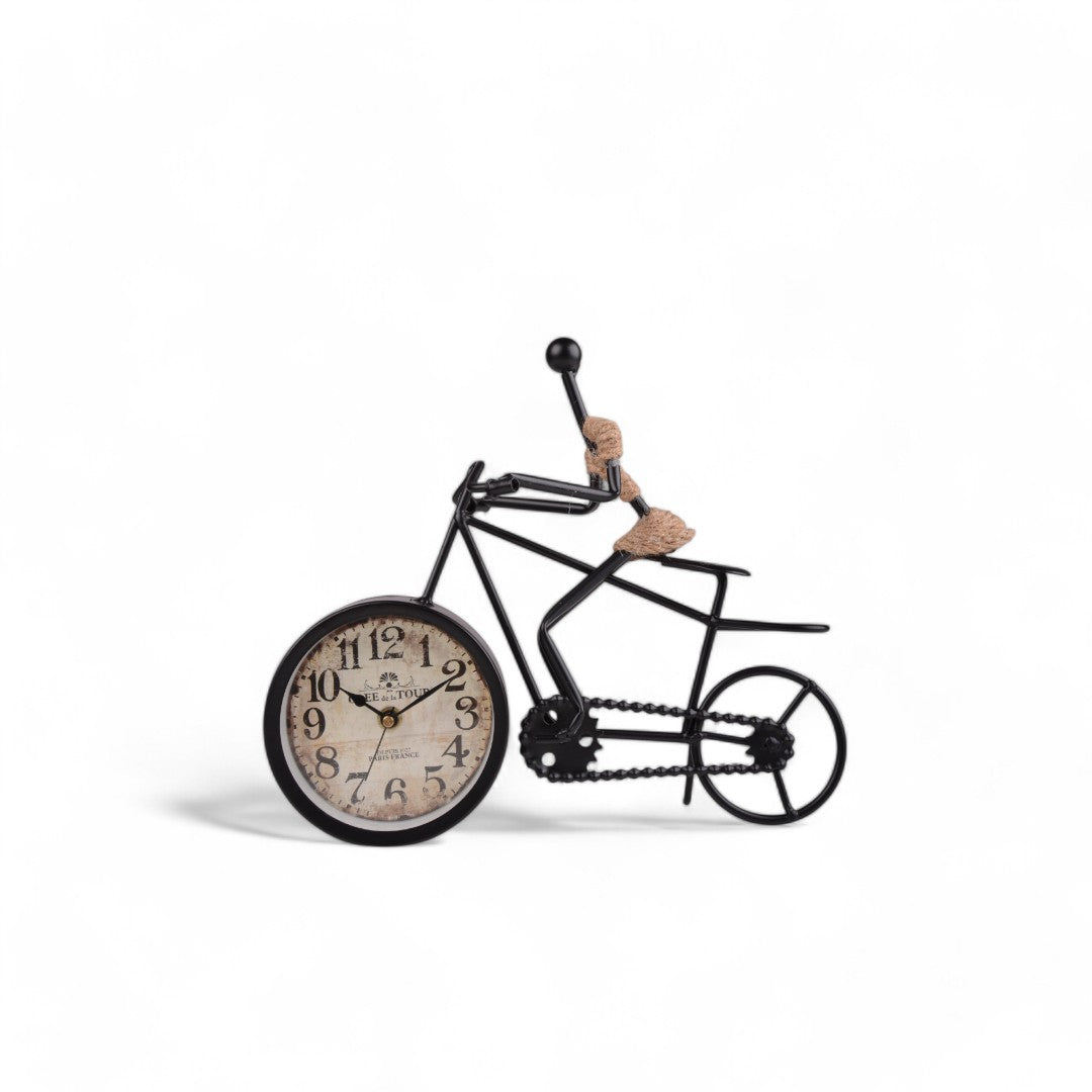 Rustic Metal Bicycle Desk Clock