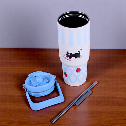 White & Sky blue Tumbler