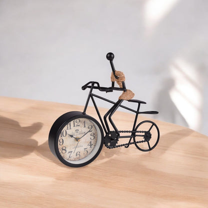 Rustic Metal Bicycle Desk Clock