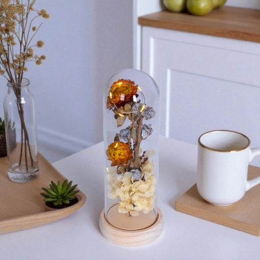 LED Glass Flower Decoraton Piece