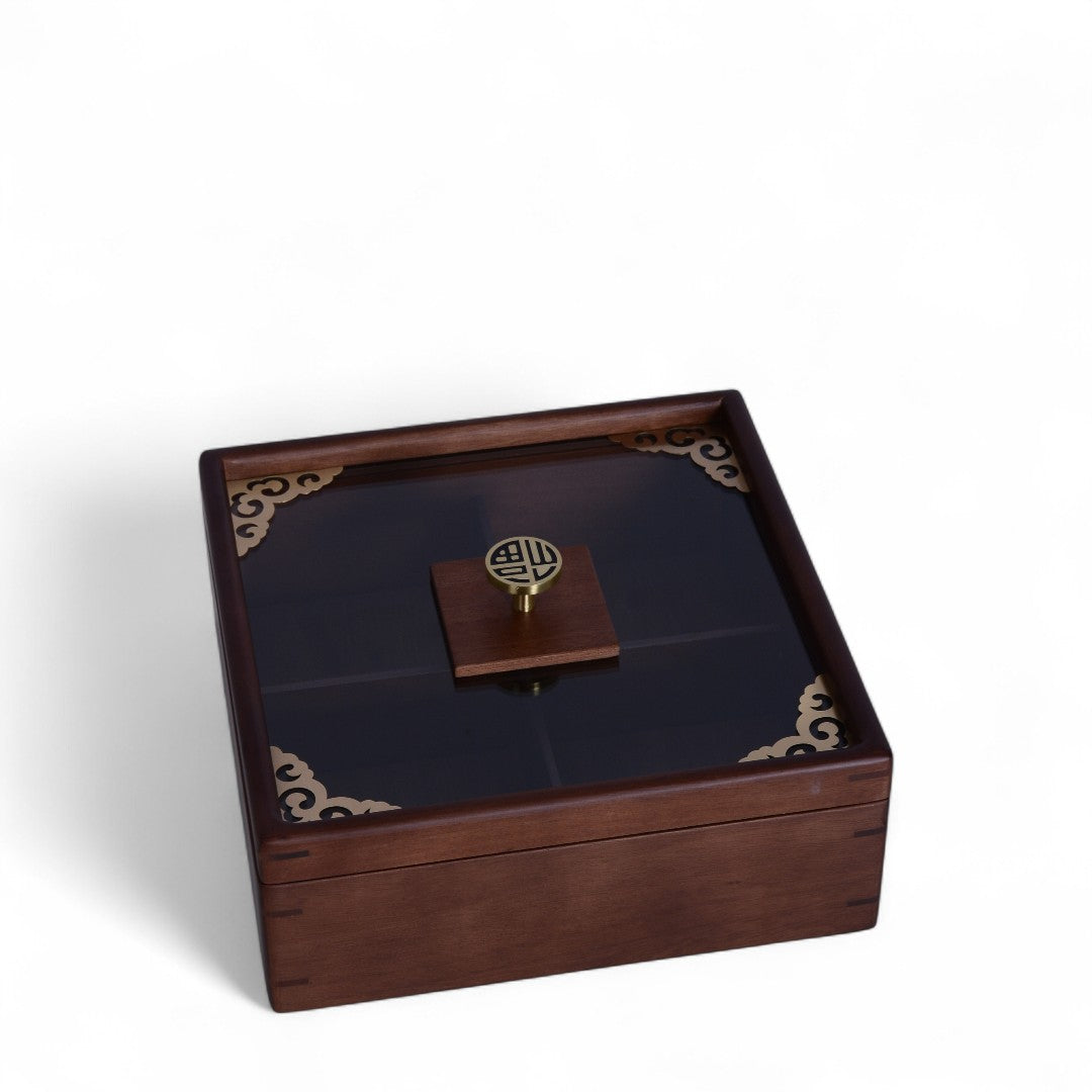 Wood Dry Fruit Box With Lid