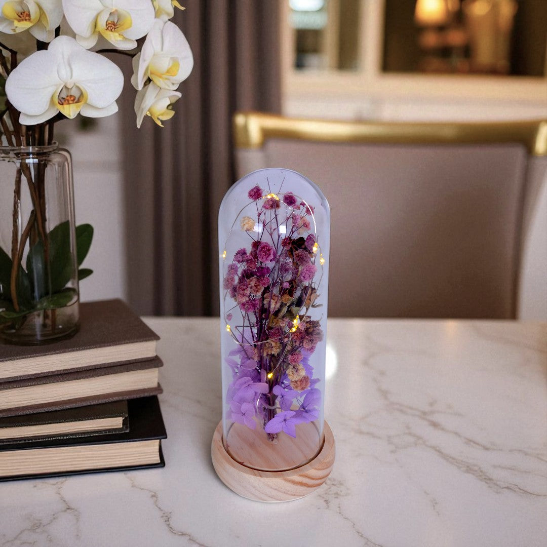 LED Glass Flower Decoraton Piece