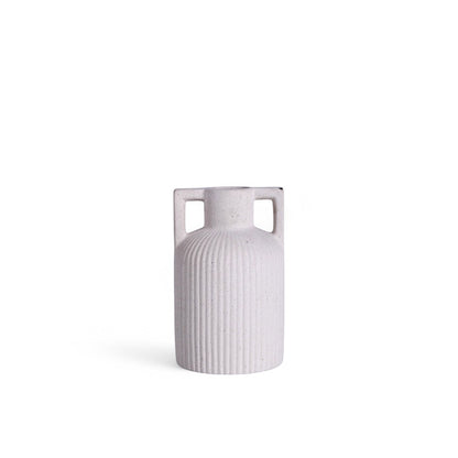 White Round Vase Large