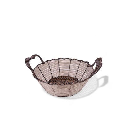 Round Plastic Woven Basket