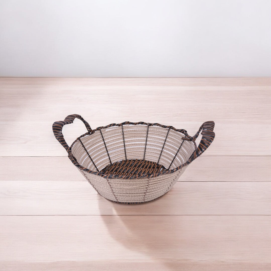 Round Plastic Woven Basket