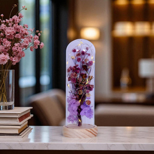LED Glass Flower Decoraton Piece