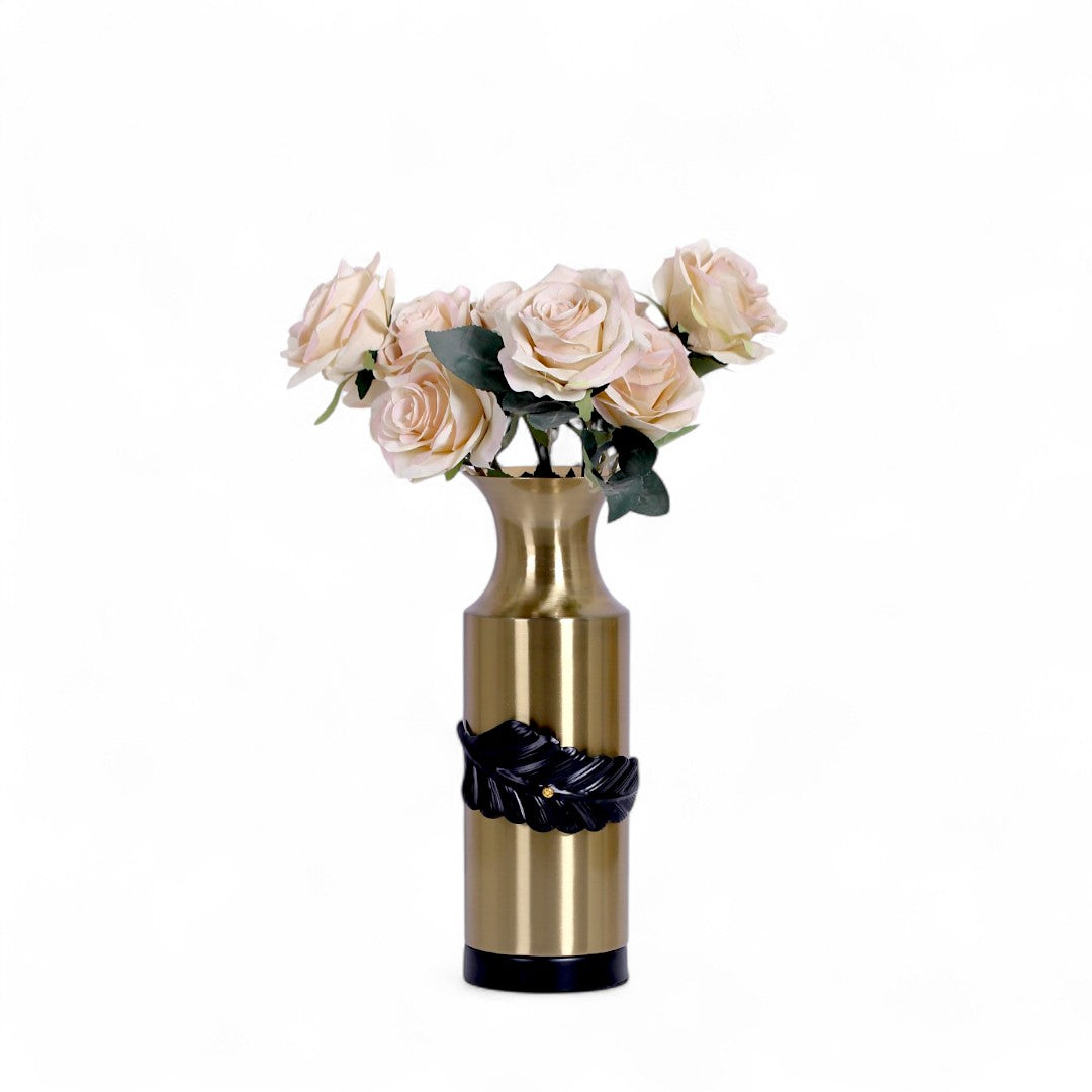 Golden And Black Brass Vase