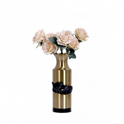 Golden And Black Brass Vase