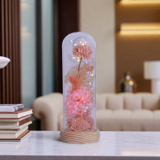 LED Glass Flower Decoraton Piece