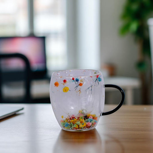 Double Wall Flower Mug