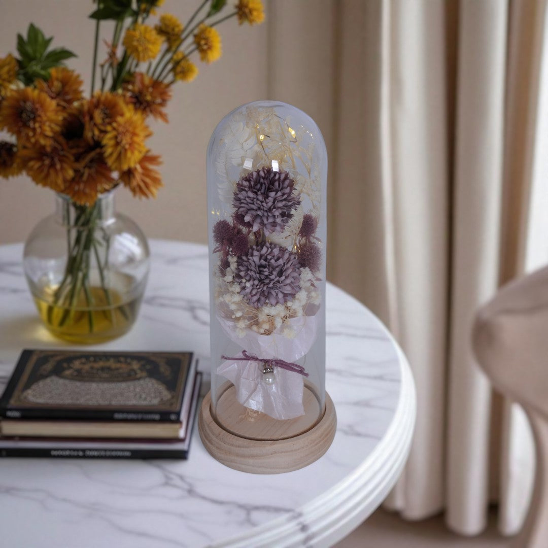 LED Glass Flower Decoraton Piece