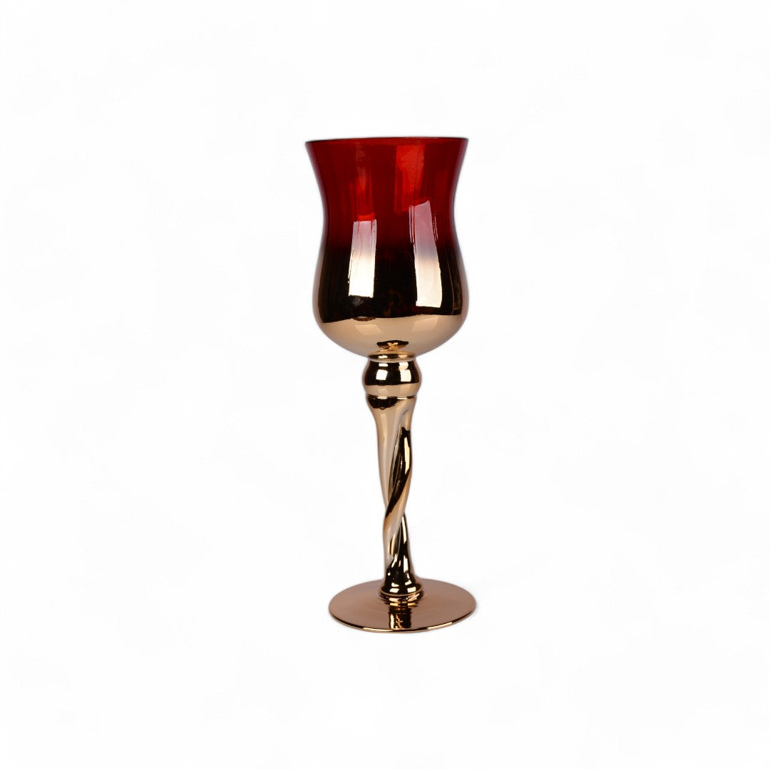 3-piece glass set candle stand