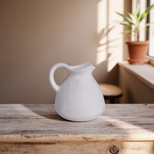 White Nordic Flower Vases with Handle