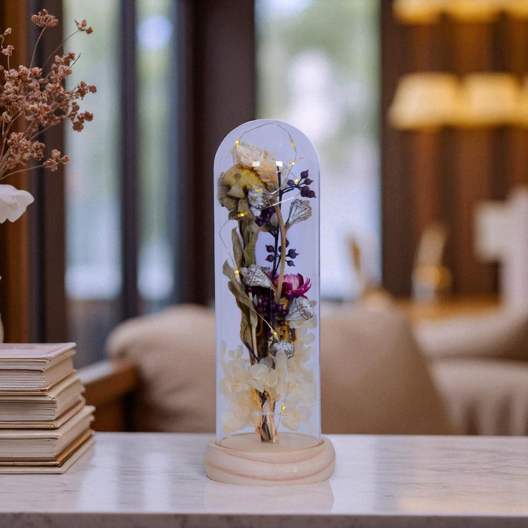 LED Glass Flower Decoraton Piece