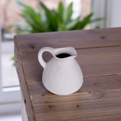 White Nordic Flower Vases with Handle