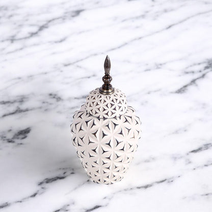 White & Black Vase Small