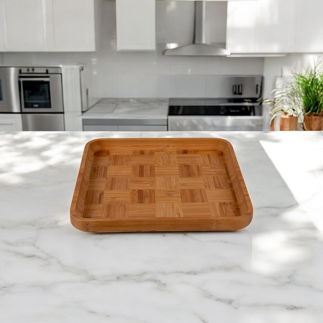 WOODEN PLATE-SQUARE