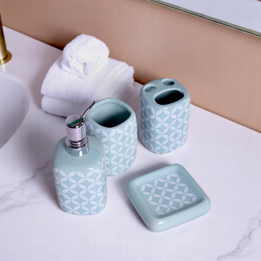 Sky Blue Ceramic Bath Set 4pcs