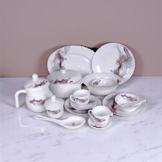 White Dinner Set Corolley 77 Pcs