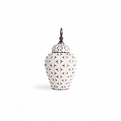 White & Black Vase Small